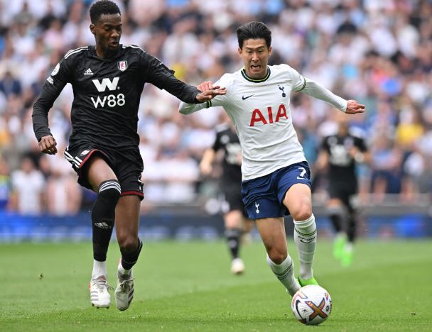 Son Heung-min dribbles