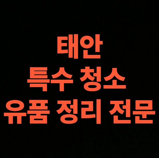 태안 고독사청소 업체
