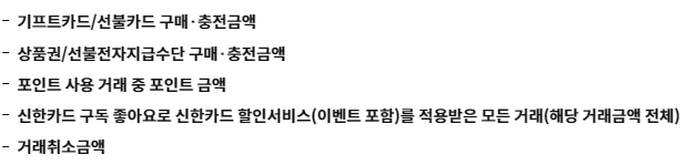 신한카드 구독 좋아요 할인 제외 대상