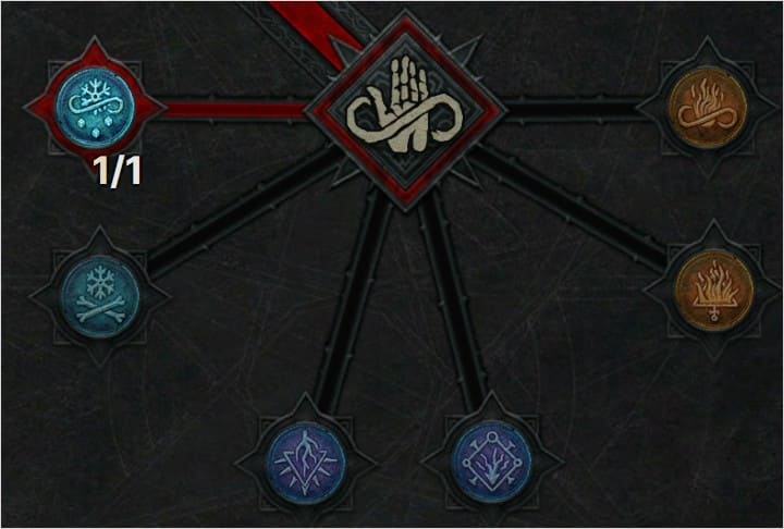 냉기 원소술사 핵심 지속 효과 기술