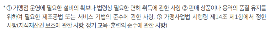 프랜차이즈 가맹점 운영