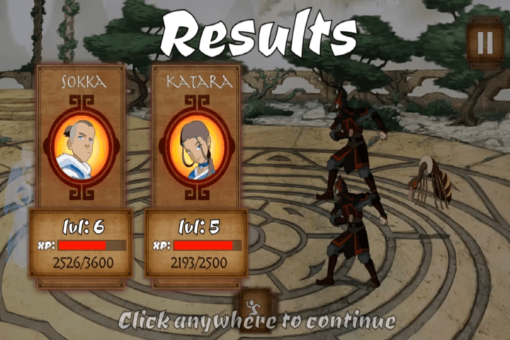 아바타-더-라스트-에어벤더-소진의-에코-플래시게임-종료-화면