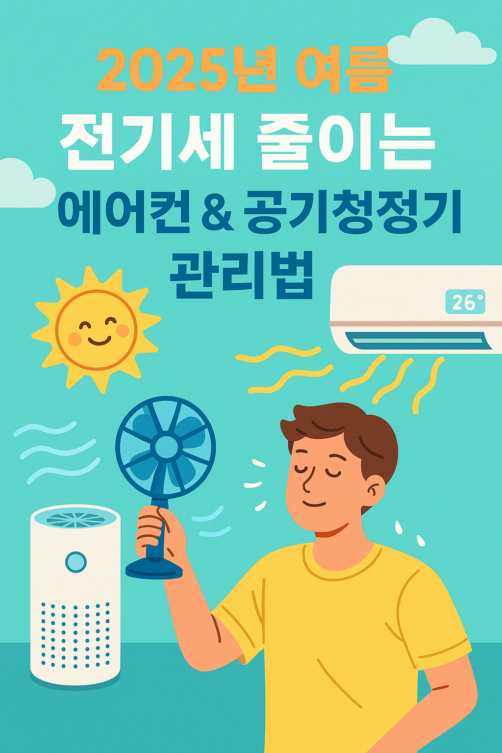 2025년 여름, 전기세 줄이는 에어컨 & 공기청정기 관리법 (꿀팁 모음)