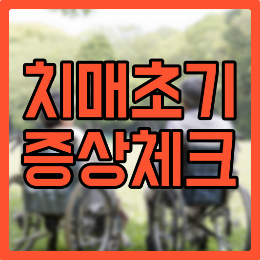 치매 증상 초기 체크