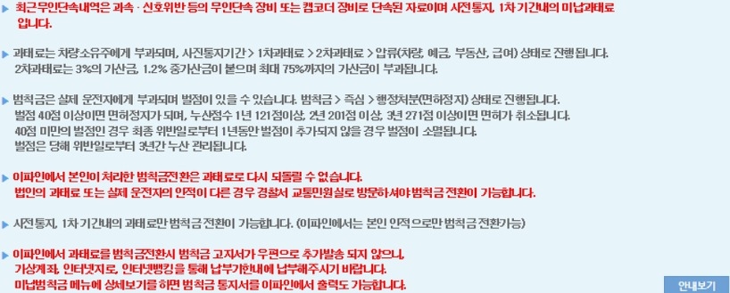 주정차위반 과태료 자진납부 시 20% 감경 안내