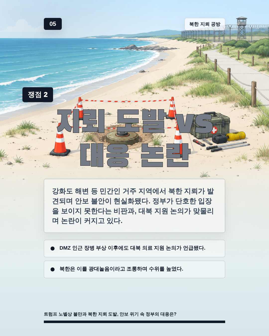 지뢰 도발 vs 대응 논란