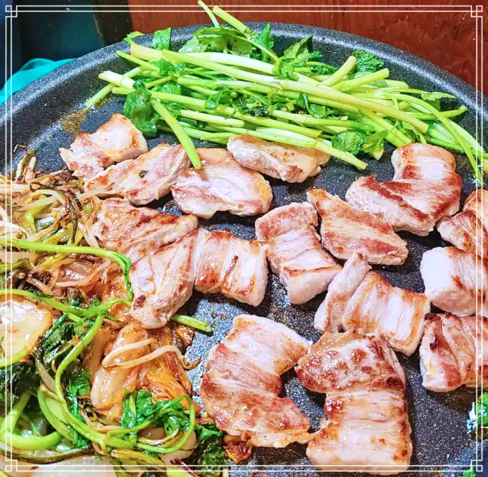 용산 남영 숙대입구 맛집 미나리 삼겹살, 냉삼