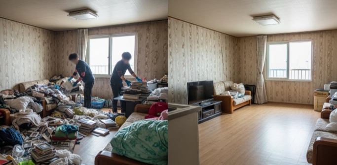 포항 고독사청소 및 정리 후 모습