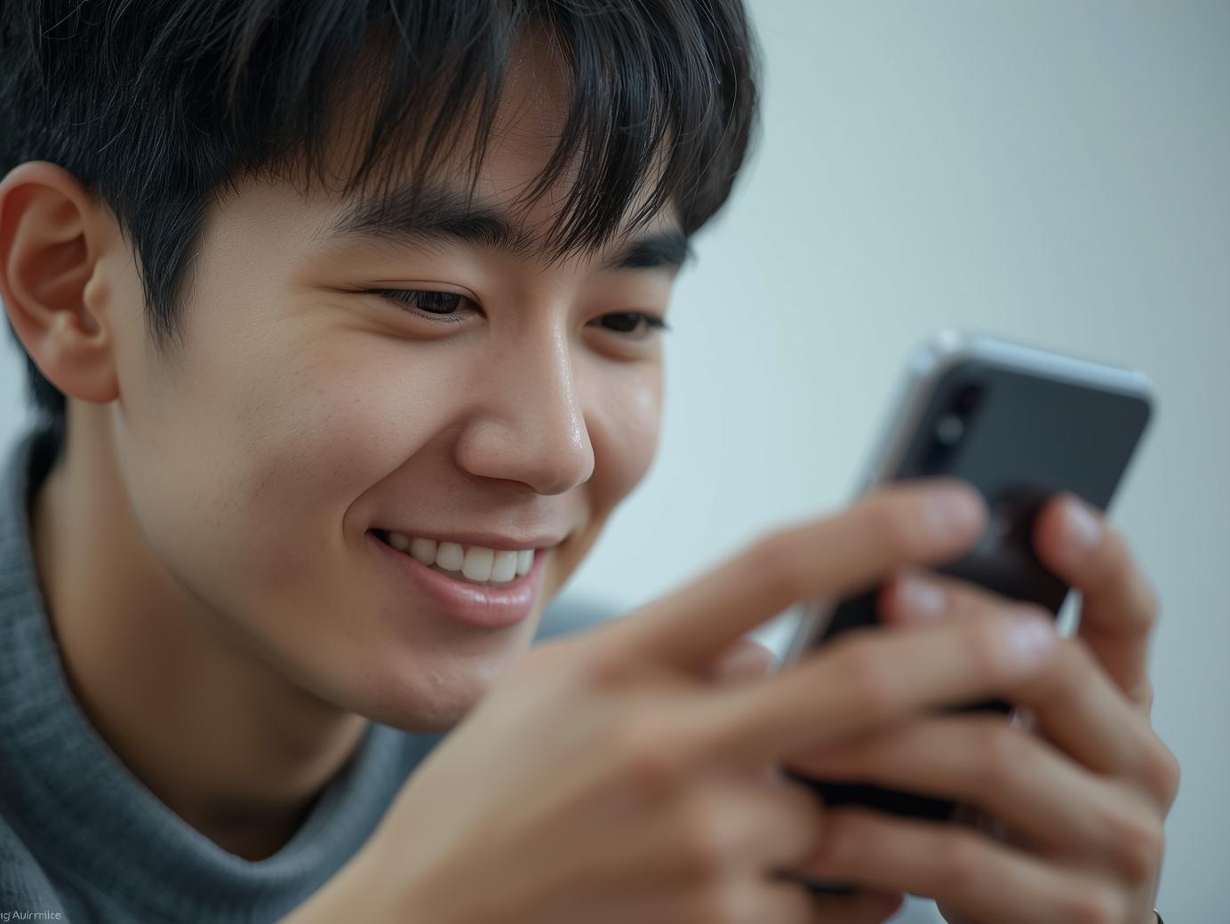 근로장려금을 받고 확인하는 모습