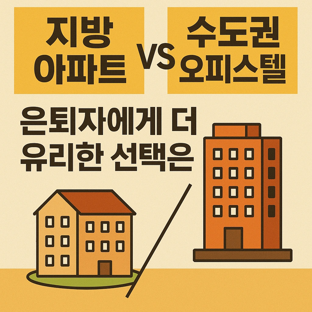 지방 아파트 vs 수도권 오피스텔, 더 유리한 선택은?