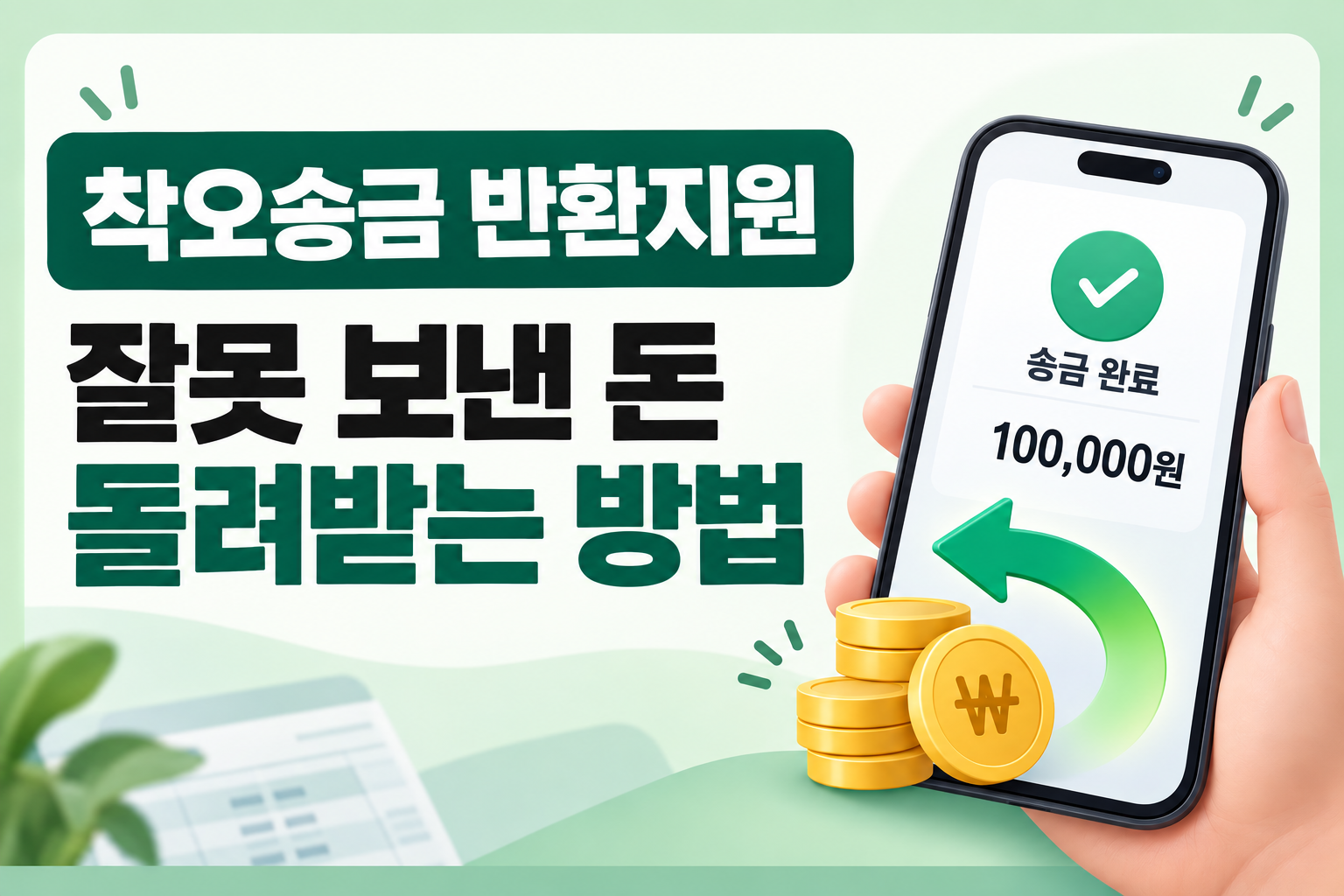 착오송금 반환지원 신청방법과 잘못 보낸 돈 돌려받는 방법 안내