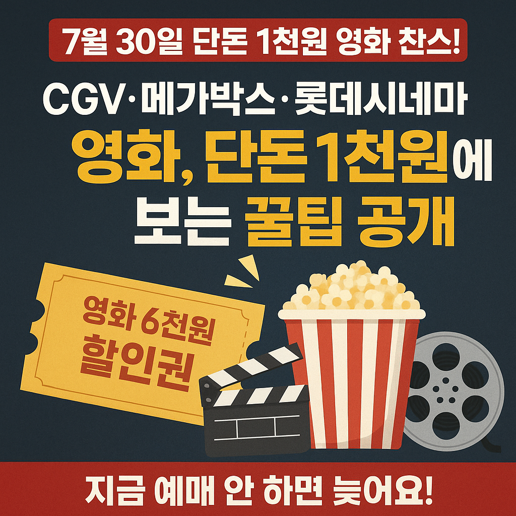 영화 1천원에 보는 방법