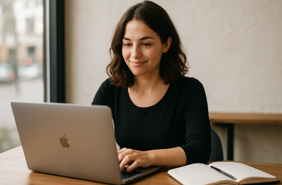 프리랜서 여성의 사진