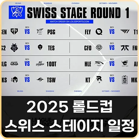 2025 LOL 월드챔피언십리그 일정 장소 참가팀 포맷에 대한 경기일정_2