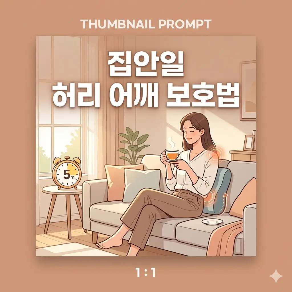 집안일 중 허리와 어깨 부담을 줄이는 짧은 휴식법