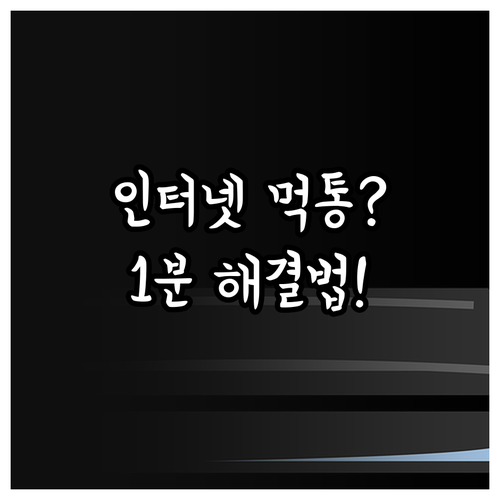 공유기 리셋 인터넷 연결 안 됨 원인..