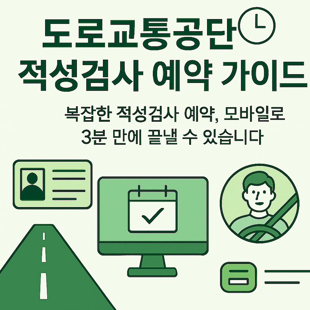 도로교통공단 적성검사 예약 가이드