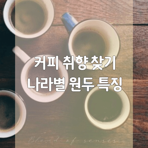 꽃향기 초콜릿 나라별 원두 특징