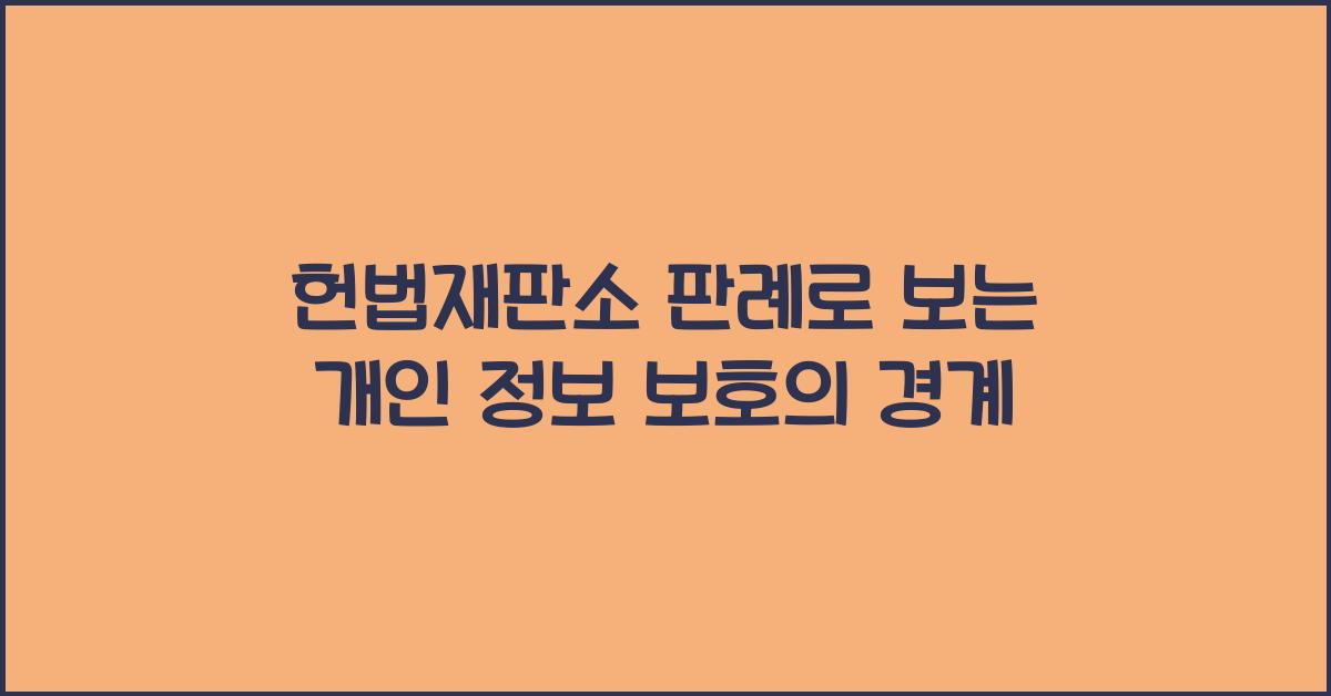 헌법재판소 판례