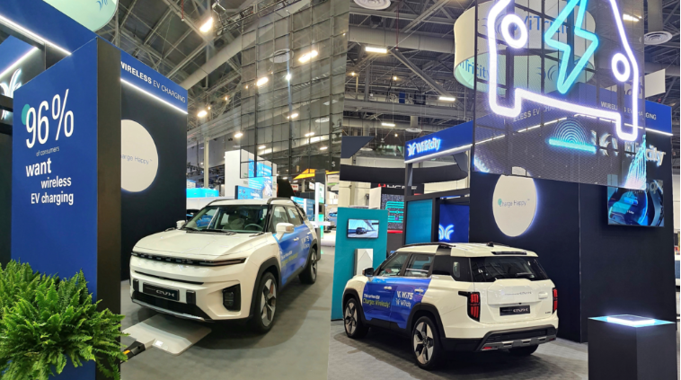 토레스EVX CES에 전시되어 있는 모습