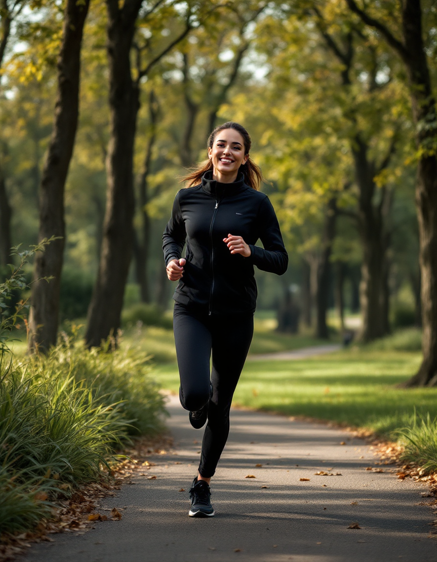 slow running woman