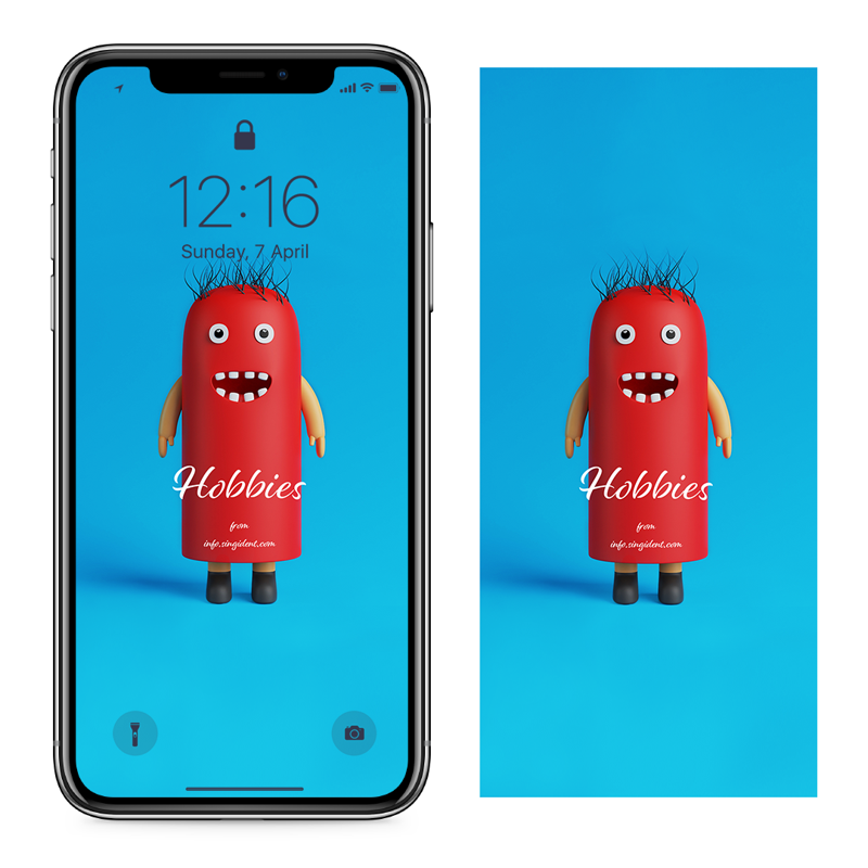 03 3D 캐릭터 C - Hobbies 아이폰캐릭터배경화면