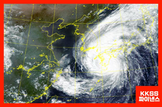 제14호 태풍 난마돌 위성사진 경로