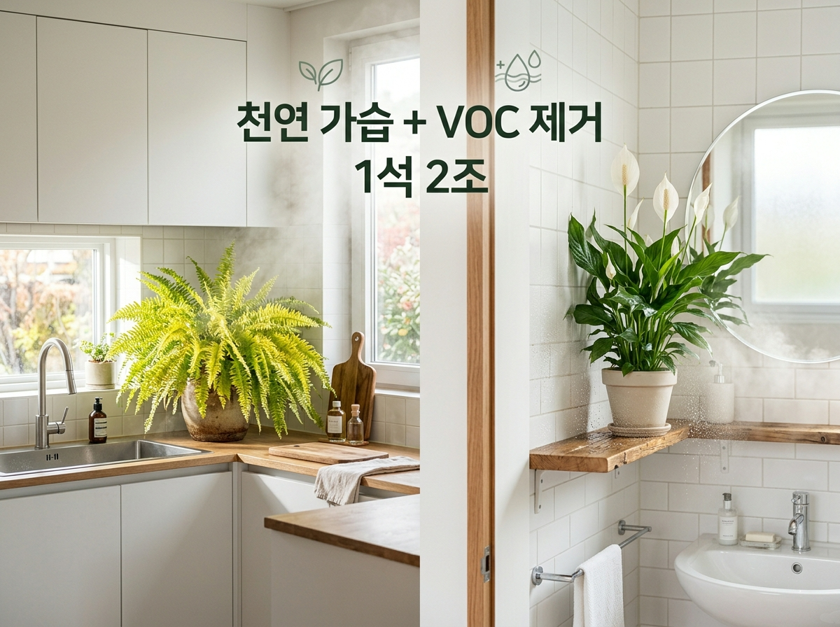 주방 공기정화식물&amp;#44; 보스턴고사리효과&amp;#44; 실내가습식물&amp;#44; 화장실식물추천