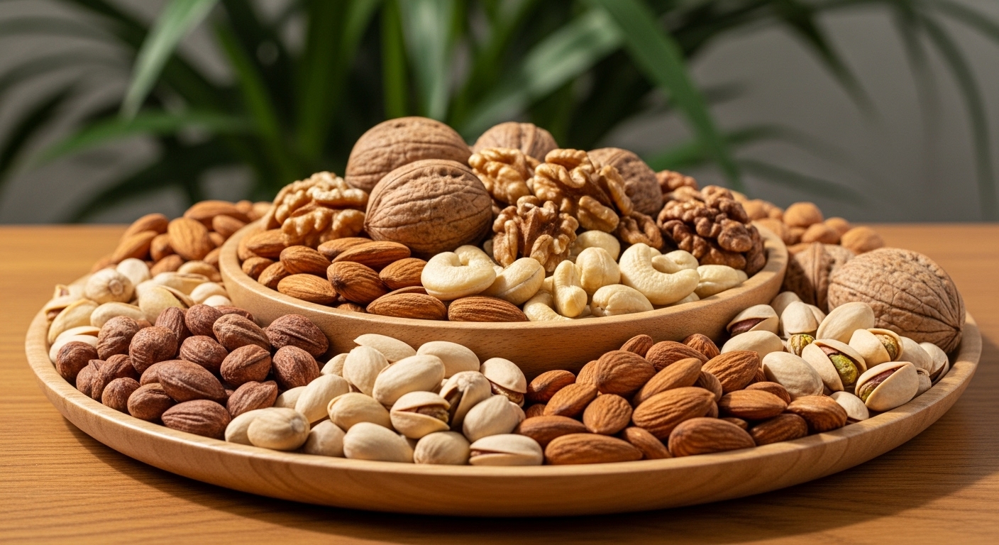 견과류 주요 효능 및 영양 데이터