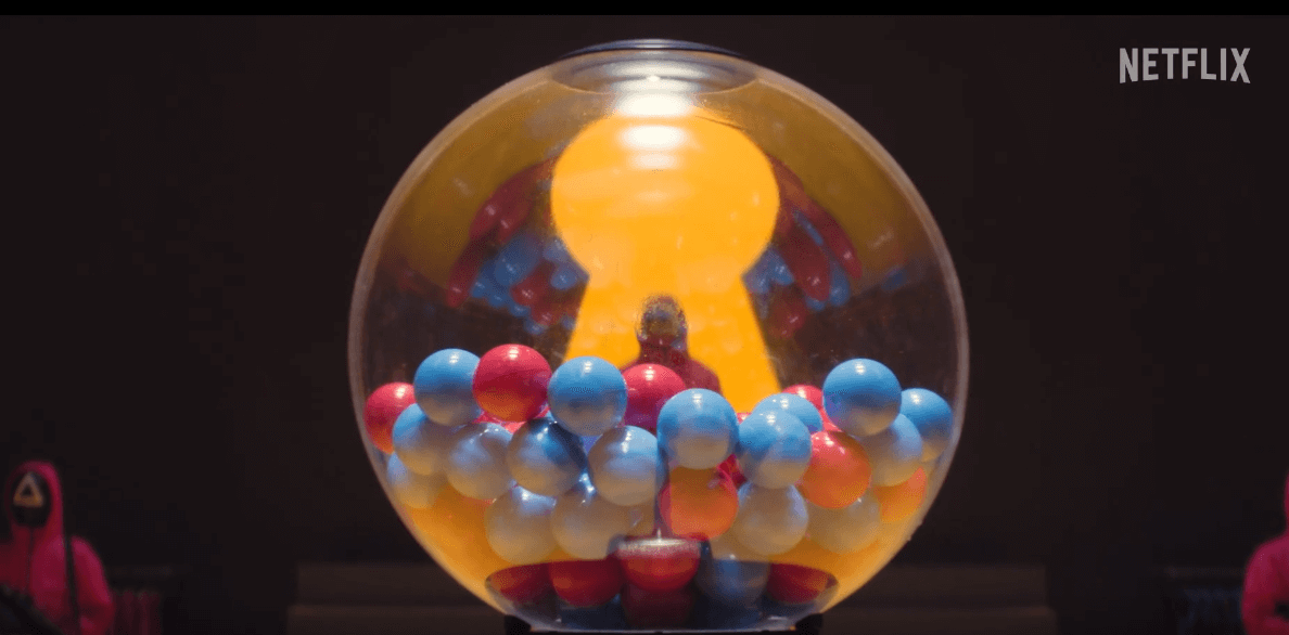 번호볼이들어있는장면