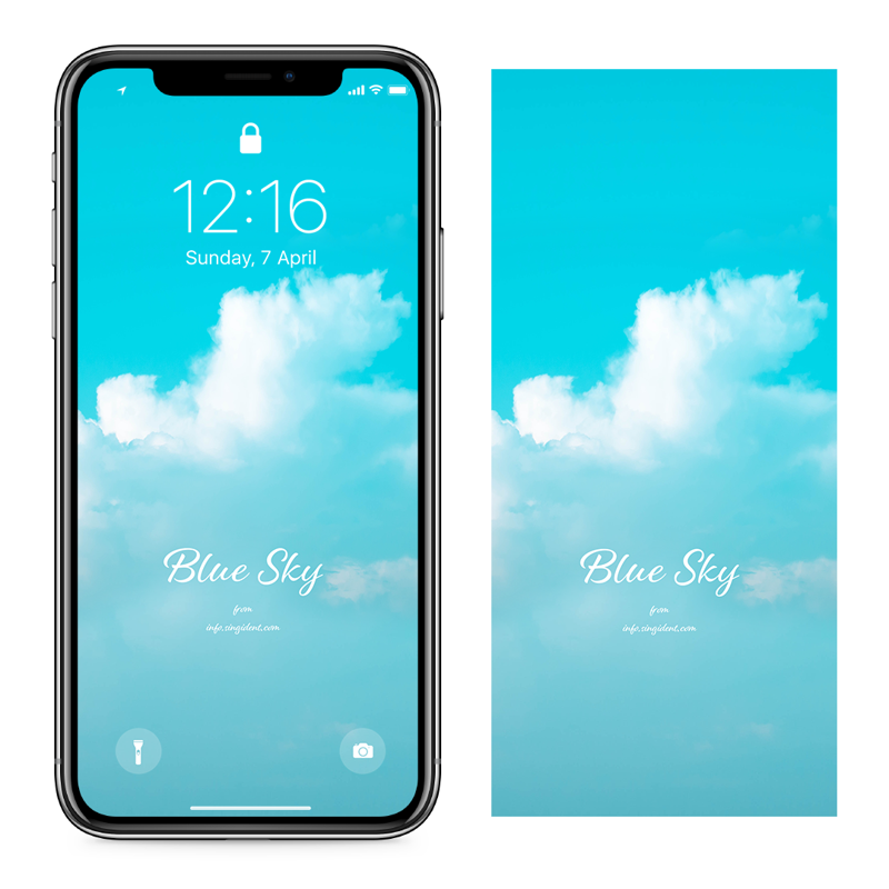 02 하늘 구름 C - Blue Sky 아이폰하늘배경화면