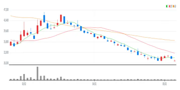 바이오니아 차트