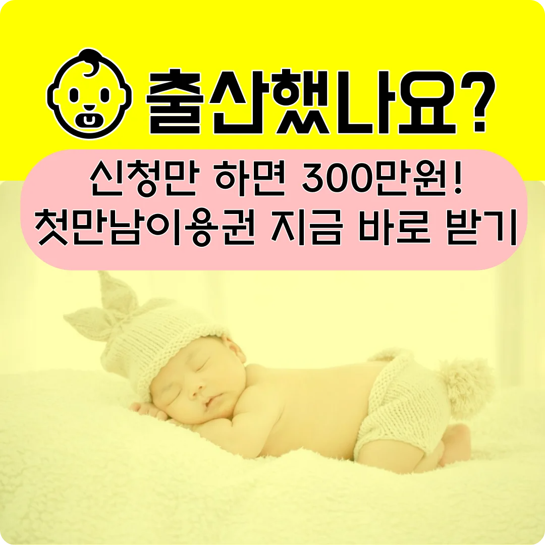 첫만남이용권으로 300만원 지원받는 신청 방법