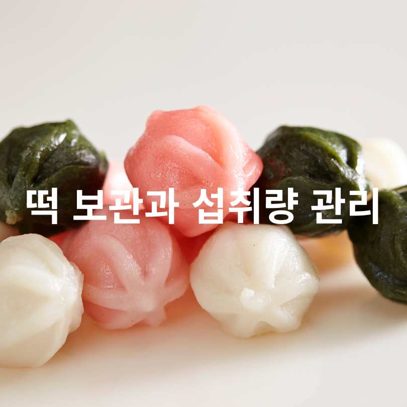 떡 건강하게 먹는 방법 총정리