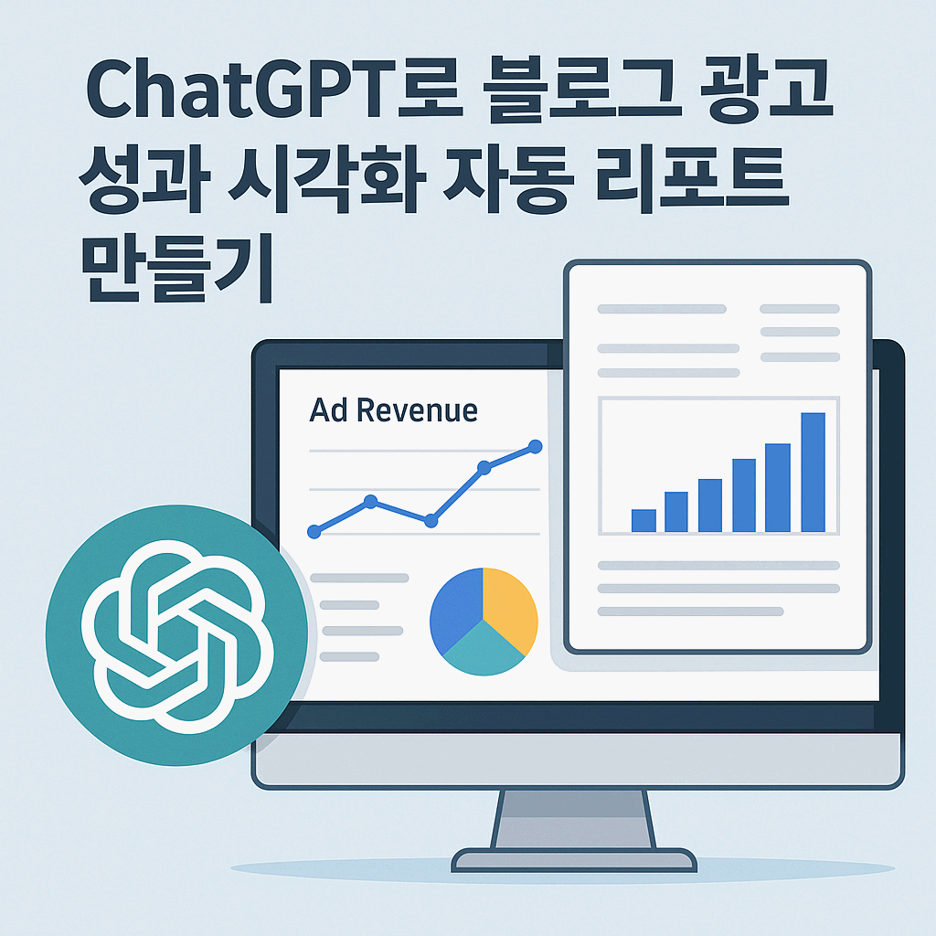 💹 ChatGPT로 블로그 광고 성과 시각화 자동 리포트 만들기
(수익 흐름, 이제 엑셀 대신 AI가 보여준다)