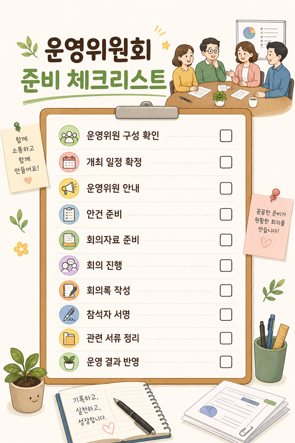 운영위원회 준비 체크리스트 이미지