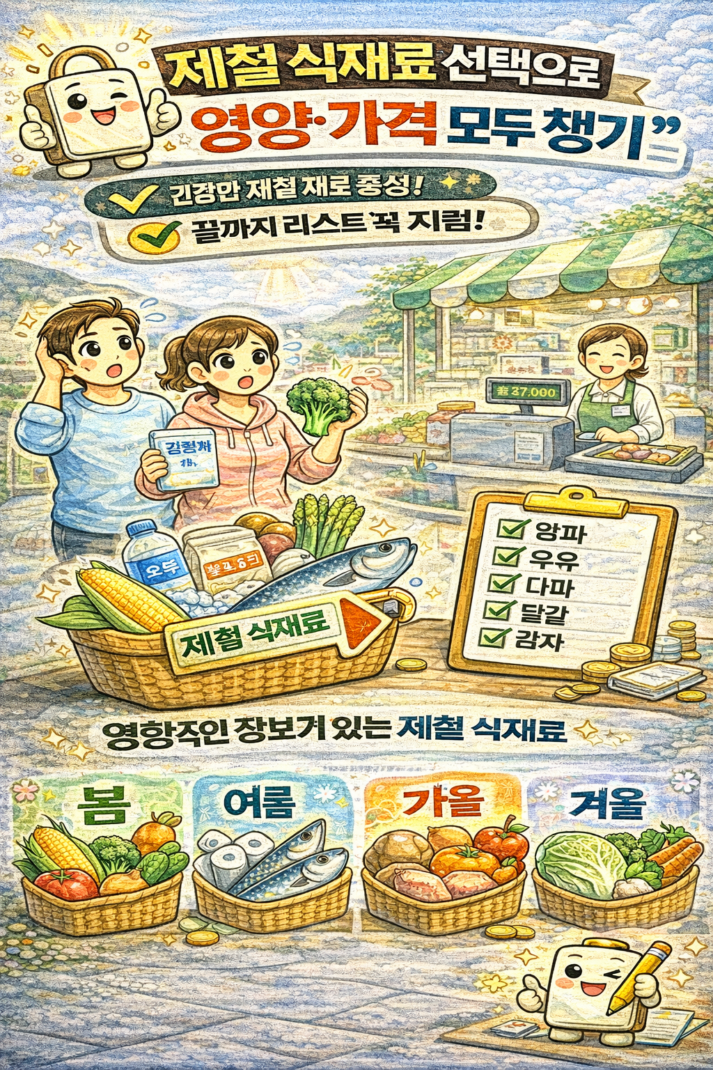 제철 식재료 선택으로 영양&middot;가격 모두 잡기