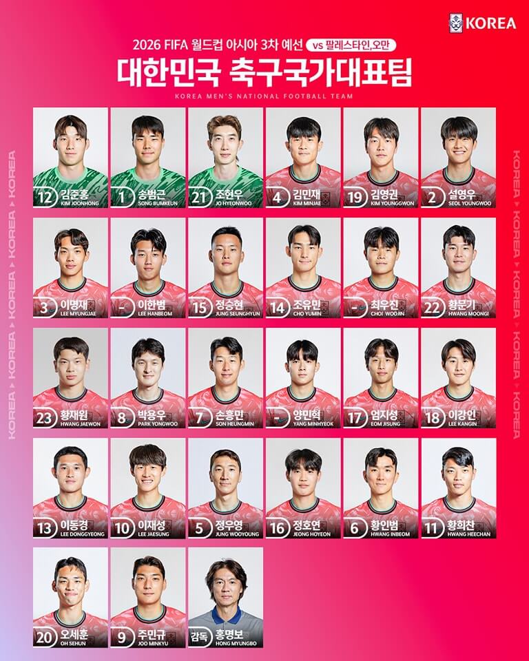 북중미 월드컵 아시아 3차 예선 한국 오만