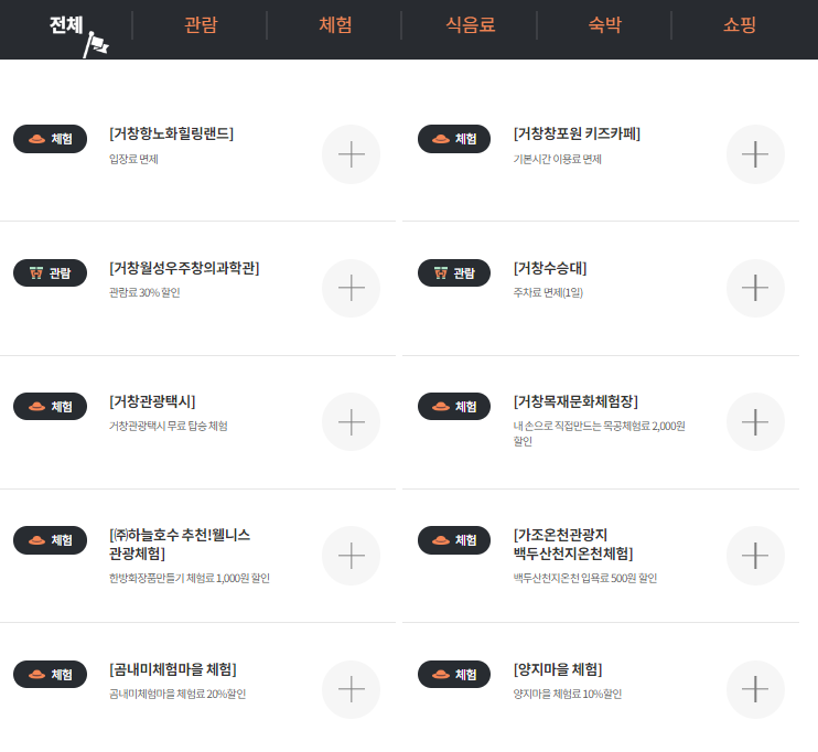 디지털 관광주민증 할인혜택