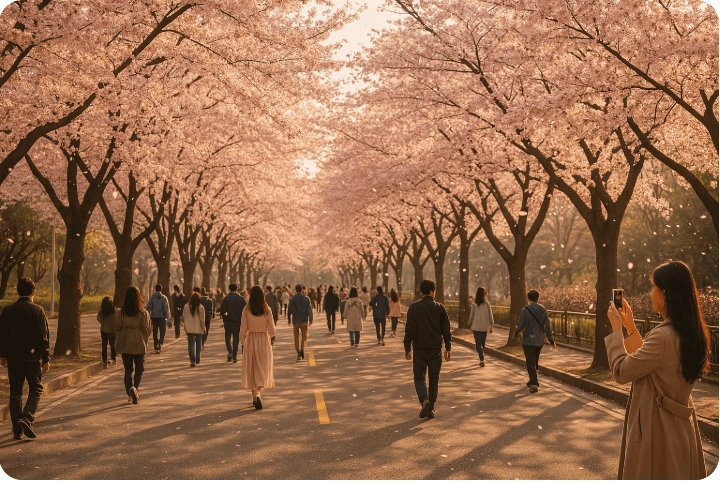 벚꽃 데이트 여의도 봄 나들이