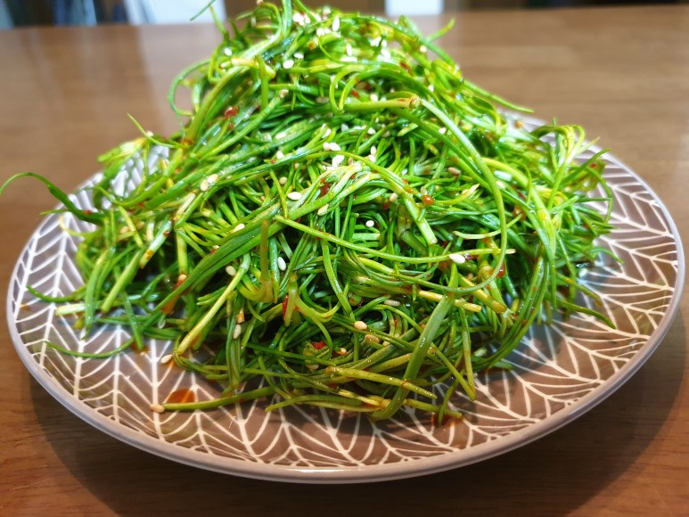 세발나물 무침 02