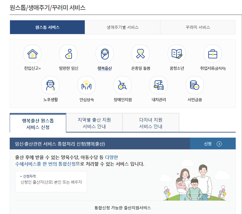 행복출산 원스톱 서비스