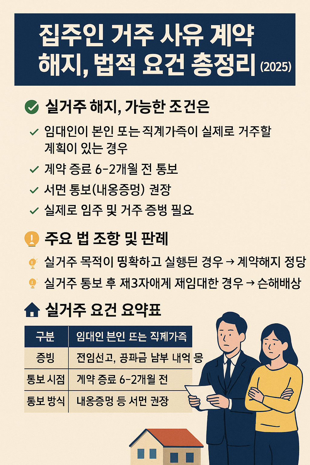 집주인 거주 사유 계약 해지, 법적 요건 총정리 (2025)