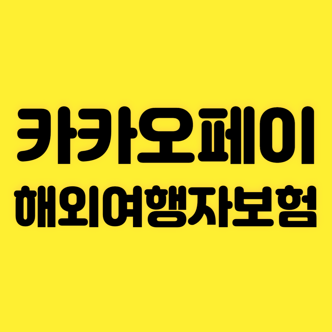 카카오페이 해외여행자보험
