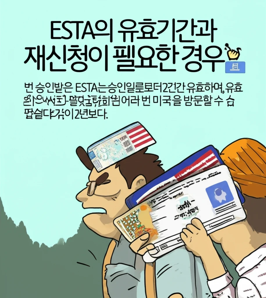 여권 바뀌면 ESTA 무효! 재신청 ..