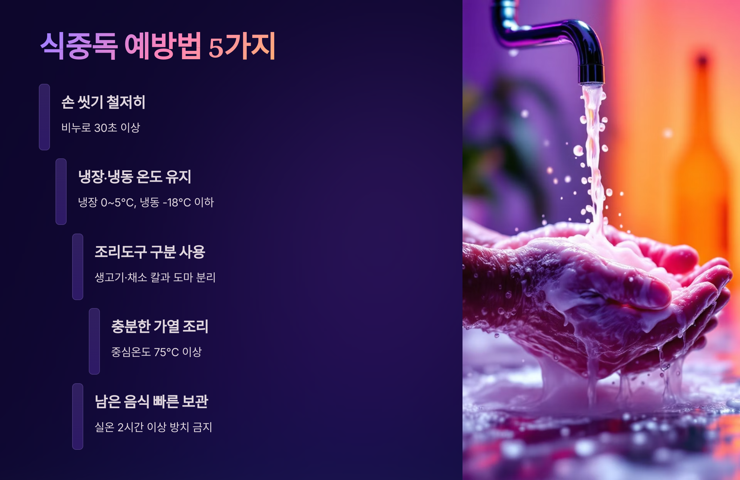 여름철 식중독 예방법 5가지