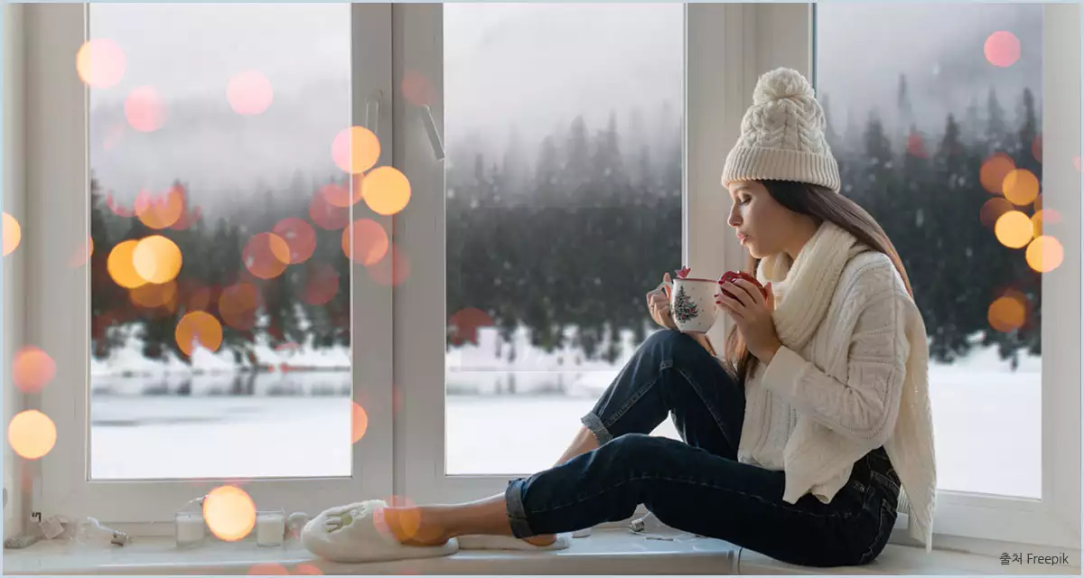 실내에서 바라보는 겨울의 낭만