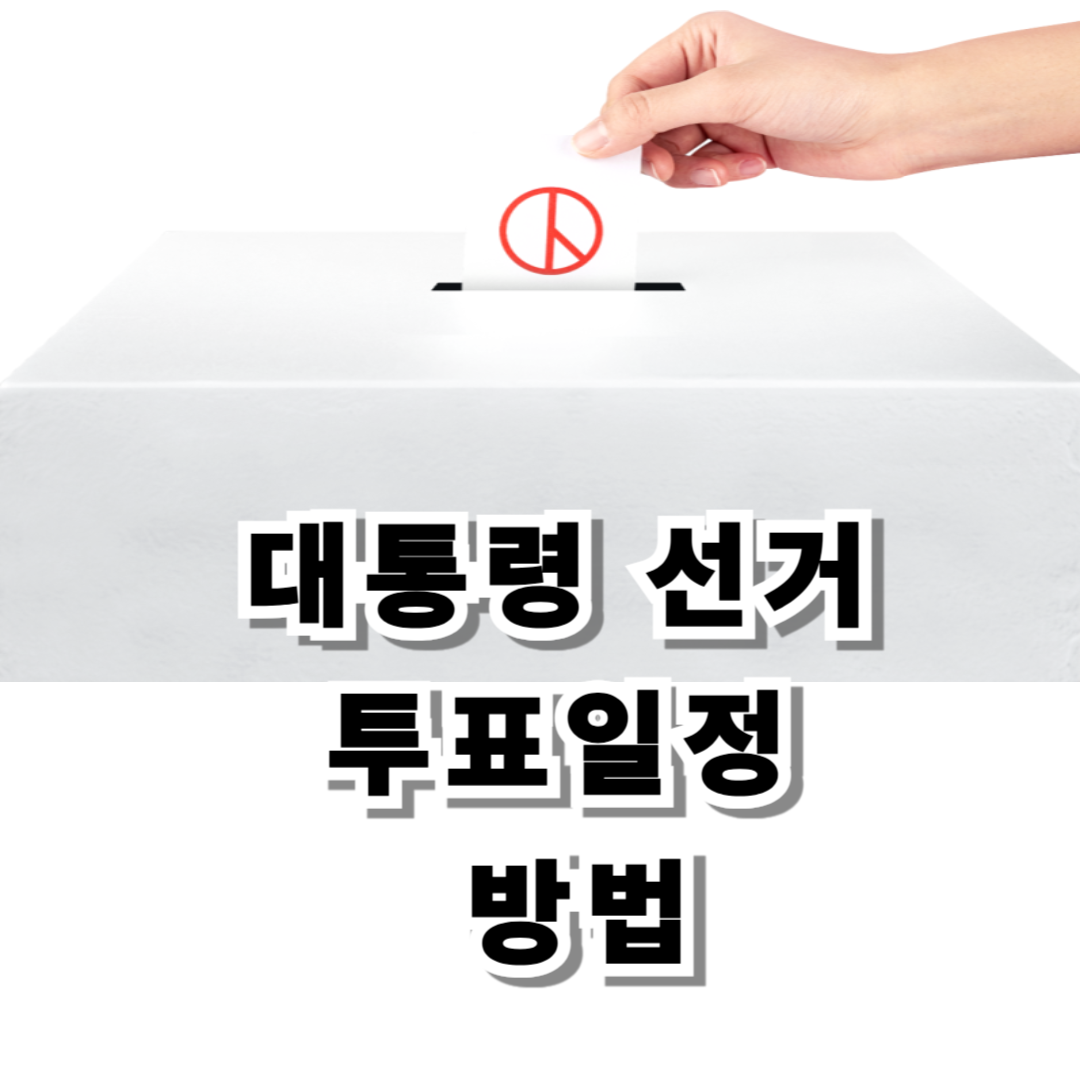 대통령 선거 투표 일정 방법