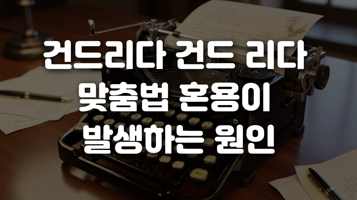 건드리다 건드 리다 맞춤법 혼용이 발생하는 원인