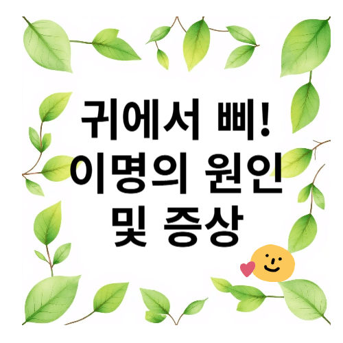 이명의 원인 및 증상